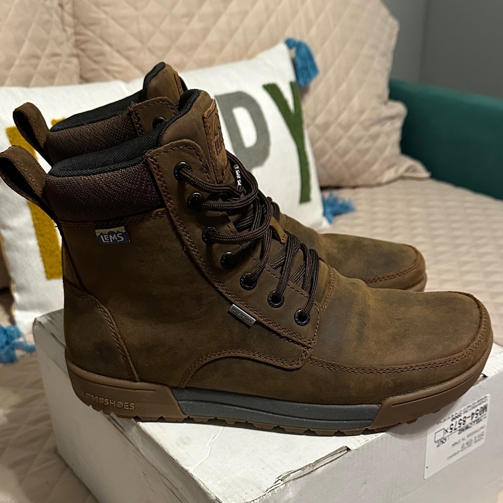 Lems Men's Brown High-Top Boots